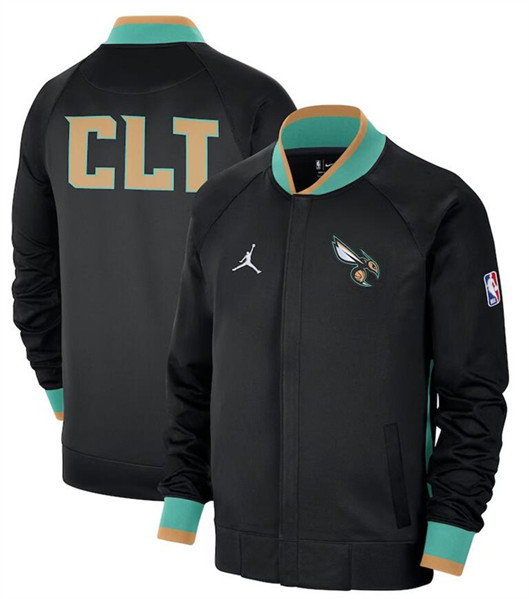 Men's Charlotte Hornets Black 2022/23 City Edition Full-Zip Jacket